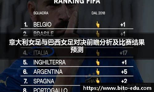 意大利女足与巴西女足对决前瞻分析及比赛结果预测